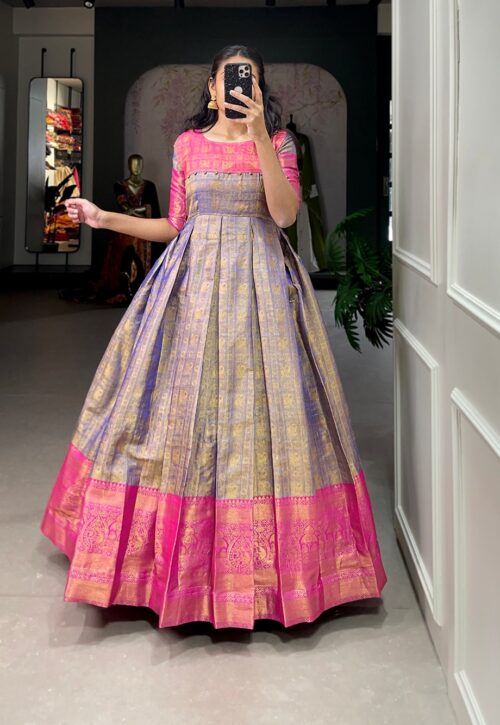 Royal Kanjivaram Silk Anarkali Gown