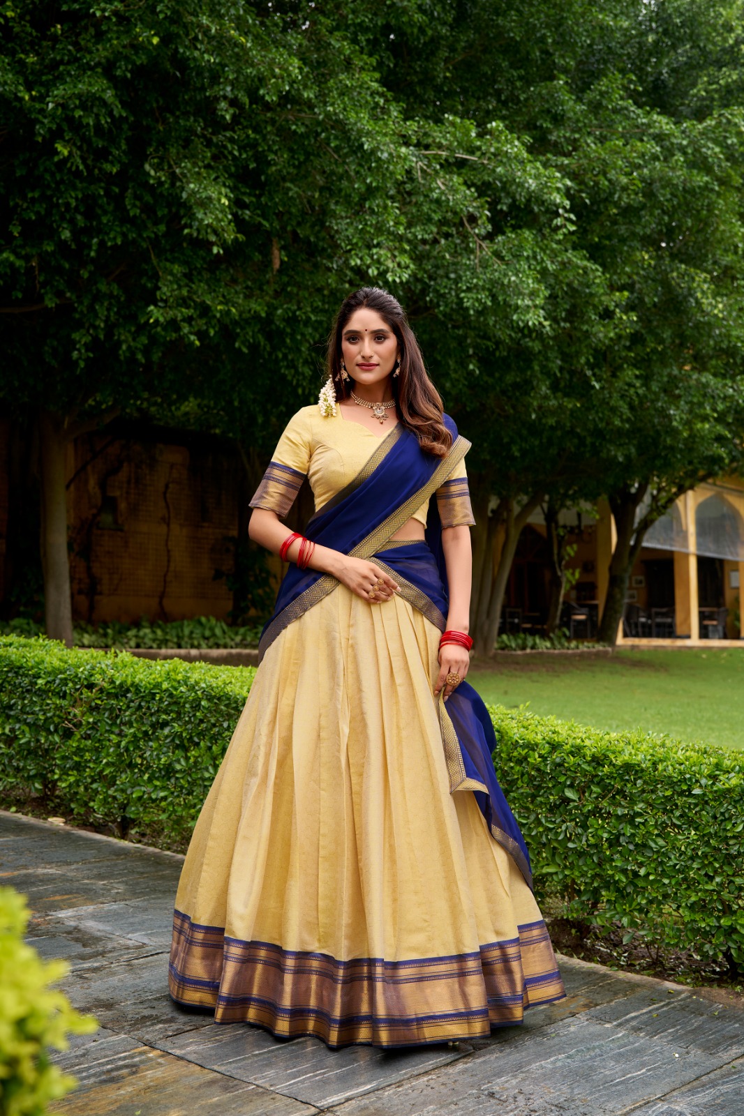 Traditional South Indian Half Saree Set