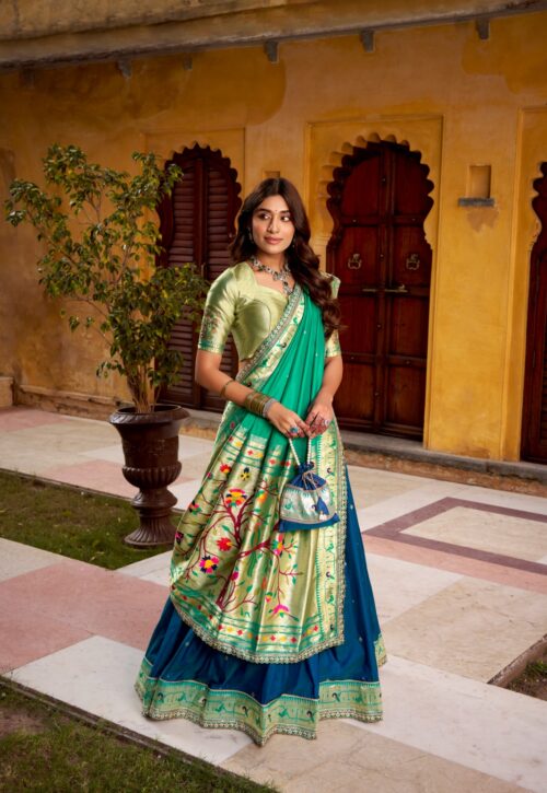 Rajwadi Noor Banarasi Lehenga Choli with Designer Dupatta