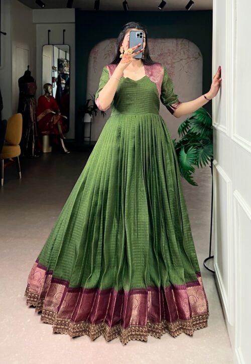 Silk Anarkali Gown
