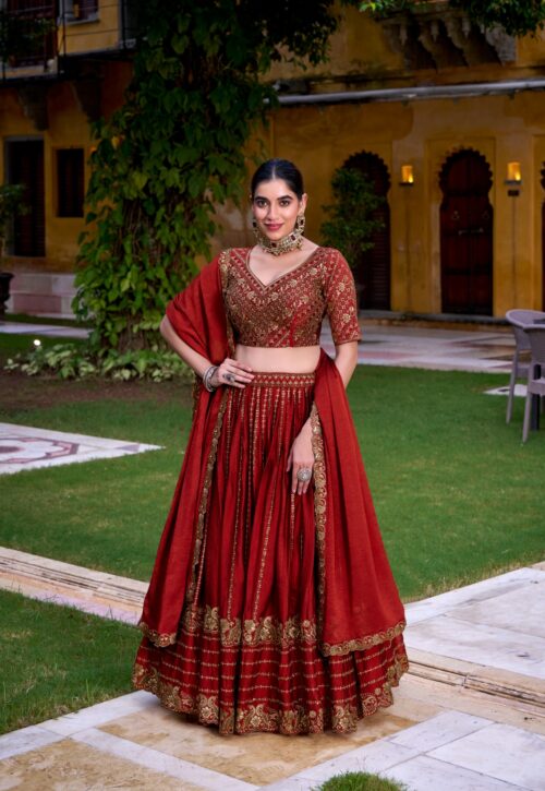 Royal Heritage Embroidered Lehenga Set