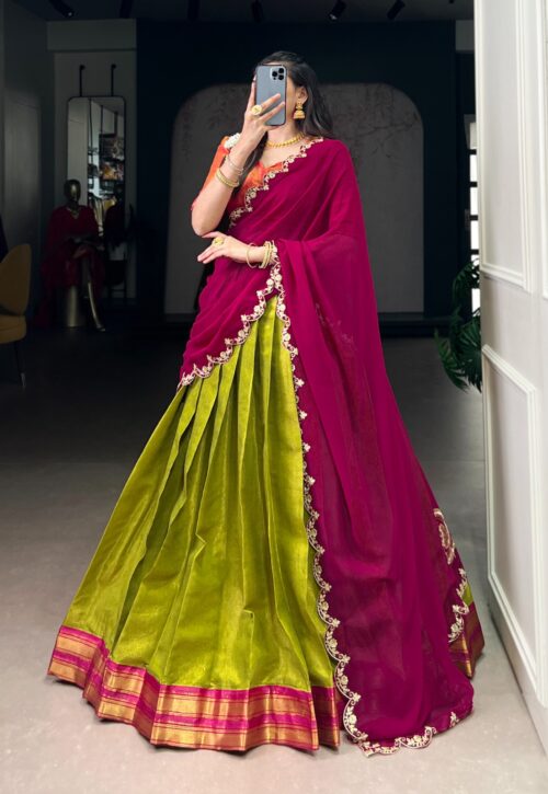 Classic Temple-Inspired Lehenga Ensemble